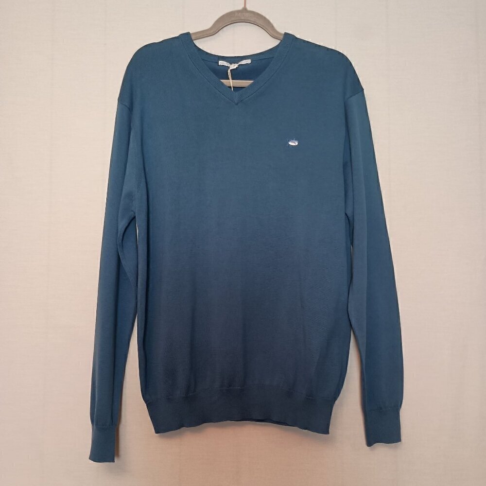 Southern Tide Cotton Pull-Over Sweater Preppy Nautical Long Sleeve Size Med New